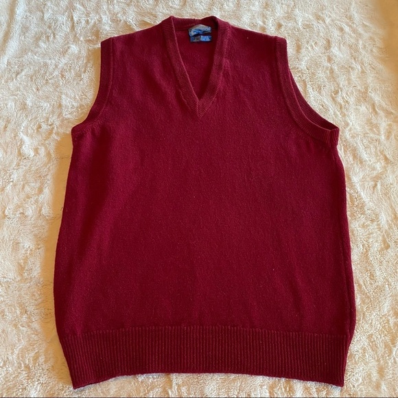 Peddleton Sz Large Burgundy Wool Vest - Picture 6 of 6